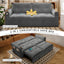 LLappuil 73" Pull Out Sofa Bed Queen Size, Loveseat Sofa Convertible Sleeper Sofa Bed, Corduroy Sofa Couch for Living Room Gray