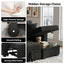 LLappuil 71" Sectional Sofa, Sectional Couch with Pull Out Sofa Bed Twin Size, Convertible Sofa Bed with Storage Chaise for Living Room, Compact Space, Polyester Fabric Black