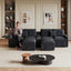 LLappuil 141" Sectional Sofa, Oversized Modular Sectional Couch with Power Electric Recliner, Cloud Sofa Couch with Center Console, USB Charging Ports, Small Tabletop for Living Room