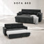 LLappuil 83" Sectional Sofa, Compact Sectional Couch with Reversible Storage Chaise, Breathable Foil Fabric Sofa Couch Convertible Sofa Bed with Cup Holder for Lving Room