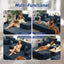 LLappuil 2 Piece Chaise Lounge Chair Indoor, Corduroy Boneless Sofa Bed, Deep Seat Sleeper Couch Reading Chairs, Cloud Sofas Couches for Living Room, No Assembly Required Blue