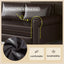 LLappuil King Size Pull Out Sofa Bed, Oversized Loveseat Sofa Convertible Sleeper Sofa Bed, Faux Leather Sofa Couch for Living Room Apartment Dark Brown