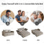 LLappuil Pull Out Sofa Bed Full Size, 65" Loveseat Sofa Convertible Sofa Bed, Velvet Sofa Couch with Small Toptable, Charging Port, Hidden Storage Armrest for Living Room Light Gray