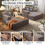 LLappuil 2 Piece Chaise Lounge Chair Indoor, Corduroy Boneless Sofa Bed, Deep Seat Sleeper Couch Reading Chairs, Cloud Sofas Couches for Living Room, No Assembly Required Brown