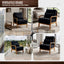 LLappuil Accent Chair, Mid-Century Modern Reading Single Sofa Chair for Living Room Black