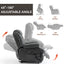 LLappuil Lift Power Recliner Chair, Dual Motor 8-Point Vibration Massage Recliner Chair with Heat, Faux Leather Nursery Glider Rocker Recliner Chair for Living Room, Bedroom Gray