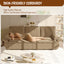 LLappuil 95" Pull Out Sofa Bed Queen Size, Oversized Corduroy Loveseat Sofa Couch Convertible Sofa Bed for Living Room Camel