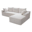 LLappuil 95" Sectional Sofa, Modular Sectional Couch with Left Chaise, Deep Seat Corduroy Cloud Sofa for Living Room