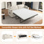 LLappuil 73" Loveseat Sofa, Pull Out Sofa Bed Full Size with 3" Mattress, Corduroy Sofa Couch with USB Ports, Cup Holders, Phone Holder Convertible Sofa Bed for Living Room Beige