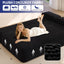 LLappuil Futon Sofa Bed, 79" Loveseat Sofa Convertible Sofa Bed Queen Size, Corduroy Sofa Couch for Living Room Black
