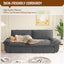LLappuil 73" Pull Out Sofa Bed Queen Size, Corduroy Loveseat Sofa Couch Convertible Sofa Bed for Living Room Gray
