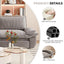 LLappuil 73" Pull Out Sofa Bed Queen Size, Velvet Loveseat Sofa Couch Convertible Sofa Bed for Living Room Gray