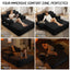 LLappuil Chaise Lounge Chair Indoor, Corduroy Boneless Sofa Bed, Deep Seat Sleeper Couch Reading Chairs, Cloud Sofas Couches for Living Room, No Assembly Required Black