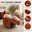 LLappuil Recliner Chair, 360° Swivel Reclining Chair, Manual Nursery Glider Rocker Recliner Chair for Living Room, Corduroy Beige