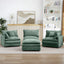 LLappuil Modular Sectional Sofa, Sectional Couch with Movable Ottoman, Chenille 4 Seat Cloud Sofa Couch for Living Room Mint Green