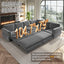 LLappuil Sectional Sofa with Pull Out Sofa Bed, Oversized Chenille Sofa Couch Convertible Sleeper Sofa Bed for Living Room Apartment