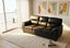 LLappuil 81" Mid-Century Modern Sofa, 3 Seat Sofa Cloud Couch for Living Room, Foil Fabric Black