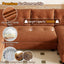 LLappuil Sectional Sofa, U Shaped Sectional Couch with Pull Out Sofa Bed, Chenille Convertible Sleeper Sofa Bed with Chaise, Removable Armrests, USB Ports Orange