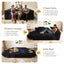 LLappuil 80" Futon, 3 Seat Sofa Convertible Sofa Bed, Chenille Sofa Couch for Living Room Black