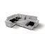 LLappuil Sectional Sofa, 103" Sectional Couch with Pull Out Sofa Bed, 6 Seat Corduroy Sofa with USB Charging Port, Corner Coffee Tabletop, Cup Holder Convertible Sofa Bed for Living Room Light Gray