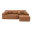 LLappuil 108" Sectional Sofa, Modular Sectional Couch with Left Chaise, Deep Seat Faux Leather Cloud Sofa for Living Room