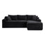 LLappuil 106" Sectional Sofa, Modular Sectional Couch with Left Chaise, Deep Seat Corduroy Cloud Sofa for Living Room