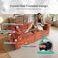 LLappuil 78" Corduroy Sofa Bed, Floor Sofa Convertible Sofa Bed, Loveseat Sofa for Living Room, No Assembly Orange