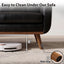 LLappuil 65" Loveseat Sofa, Love Seat Small Sofa Couch for Living Room, Bedroom, Compact Space, Foil Fabric Black