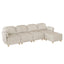 LLappuil Oversized Modular Sectional Sofa L Shaped Couch with Storage, Corner Cloud Sofa with Reversible Chaise, 113.5 in Width, 7 Seat Sofa, Linen, Beige