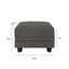 LLappuil Ottoman Module Storage Square Footrest for Modular Sectional Sofa, Faux Leather Fabic Foot Stool and Seat Cube, Dark Grey