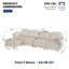 LLappuil Oversized Modular Sectional Sofa L Shaped Couch with Storage, Corner Cloud Sofa with Reversible Chaise, 113.5 in Width, 7 Seat Sofa, Linen, Beige