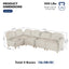 LLappuil Oversized Modular Sectional Sofa L Shaped Couch with Storage, Corner Cloud Sofa with Reversible Chaise, 113.5 in Width, 7 Seat Sofa, Linen, Beige