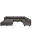 LLappuil Oversized Modular Sectional Sleeper Sofa, Convertible U Shaped Sofa Couches for Living Room, Breathable Soft Fabric, 8 Extra Deep Seats, 2 Storage Ottomans, Washable, Removable, Beige