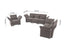 LLappuil 3 Piece Modular Sectional Sofa Set with Storage, Velvet Water Resistant and Anti-Scratch 3-Seat Couch Loveseat and Armchair Set for Living Room, Office, Brown