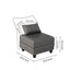 LLappuil Modular Sectional Storage Couch Ottoman Seats¡ê?Waterproof Faux Leather Sofa Chair Modules, Dark Grey