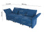 LLappuil Modular Sectional Sofa with Storage, 3 Seater 88.6" L Shaped Couch, High Back Velvet Sof, Blue