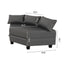 LLappuil Faux Leather Modular Corner Sectional Sofa Couch Storage Seats, Storage Hexagonal Ottoman Modules and Six Sides Seat for Modular Sectional Sofa Couch for Living Room Dark Grey