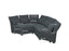 LLappuil Modular Sectional Velvet Couch with Storage, Semi-Circular Shaped 55.8" 2 Seat Loveseat Sofa for Living Room, Office, Grey