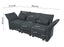 LLappuil Modular Sectional Sofa with Storage, 3 Seater 88.6" L Shaped Couch, High Back Velvet Sof, Grey