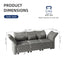 LLappuil Modular Sectional Sofa with Storage, 3 Seater 88.6" L Shaped Couch, High Back Faux Leather Sof, Dark Grey