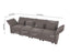 LLappuil Modular Sectional Velvet Couch with Adjustable Arms, I Shaped 114.2" 4 Seat Sofa with Storage, High Back Sofa Set for Living Room, Brown