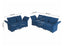 LLappuil 2 Piece Velvet Sofa Couch and Loveseat Sets with Storage, Modular Sectional Sofa 5 Seat for Living Room, Office, Blue