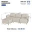 LLappuil Oversized Modular Sectional Sofa L Shaped Couch with Storage, Corner Cloud Sofa with Reversible Chaise, 113.5 in Width, 7 Seat Sofa, Linen, Beige