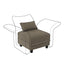 LLappuil Modular Sectional Storage Couch Ottoman Seats¡ê?Storage Ottoman Footrest Modules and Seat Cube Brown