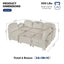 LLappuil Oversized Sectional Couch Modular Sleeper Sofa with Storage, Cloud Sofa Sectional for Living Room, 113.5 in Width, 8 Seat Sofa Bed, Linen, Beige