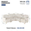 LLappuil Oversized Sectional Couch L Shaped Modular Sofa with Storage, Corner Cloud Sofa with Chaise, 141 in Width, 8 Seat Sofa, Teddy Velvet, Beige