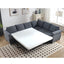 LLappuil Sectional Sofa, Pull Out Sofa Bed Queen Size, 6 Seat Sofa Couch Convertible Sleeper Sofa Bed for Living Room Gray