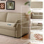 LLappuil Pull Out Sofa Bed Queen Size, 85" Loveseat Sofa with Movable Ottoman, USB Charging Port, Corduroy Sofa Couch Convertible Sofa Bed for Living Room Camel