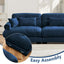 LLappuil 94" Loveseat Sofa, Oversized Velvet Cloud Couch for Living Room