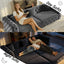 LLappuil 89" Velvet Chesterfield Sofa, Oversized Pull Out Sofa Bed King Size, Loveseat Sofa Couch Convertible Sofa Bed for Living Room Gray